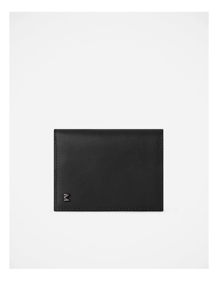 Hayden Leather Bi-Fold Wallet in Black image 1
