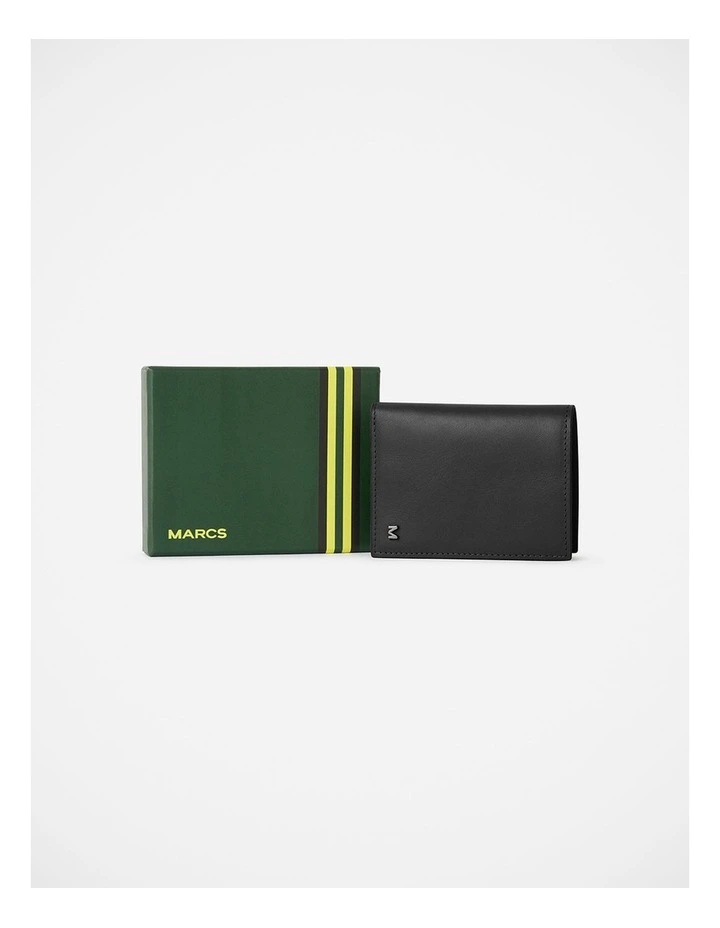 Hayden Leather Bi-Fold Wallet in Black image 1