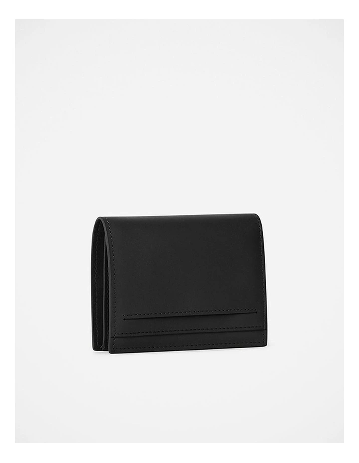 Hayden Leather Bi-Fold Wallet in Black image 2