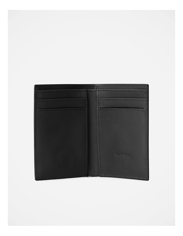Hayden Leather Bi-Fold Wallet in Black image 3