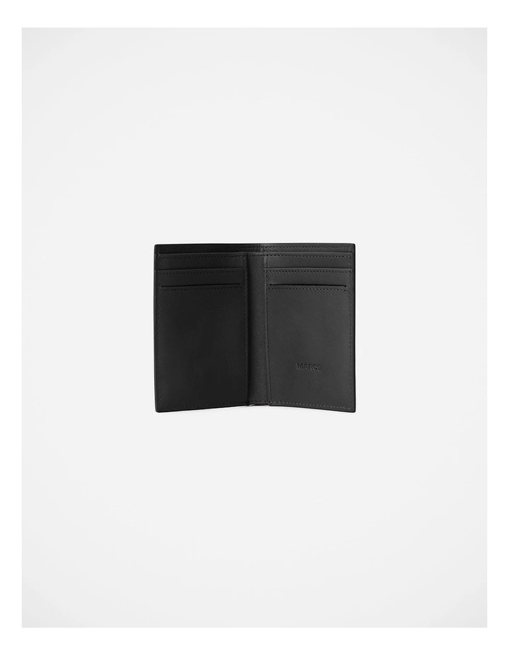 Hayden Leather Bi-Fold Wallet in Black image 3