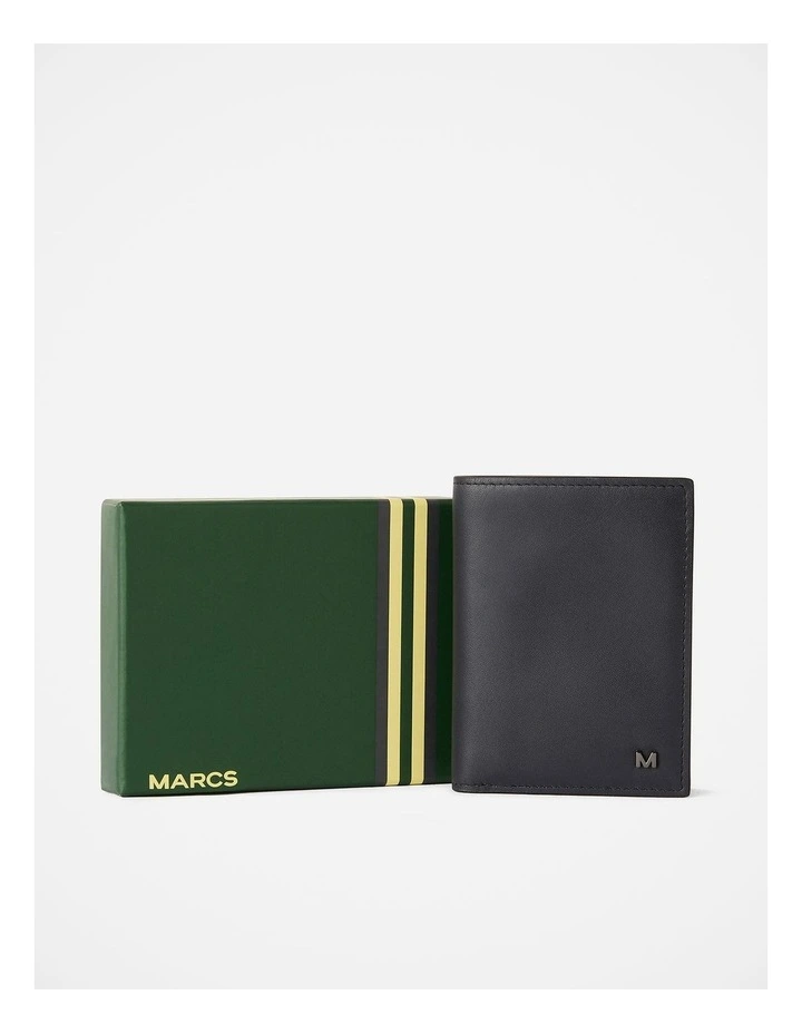 Hayden Leather Bi-Fold Wallet in Ink image 2
