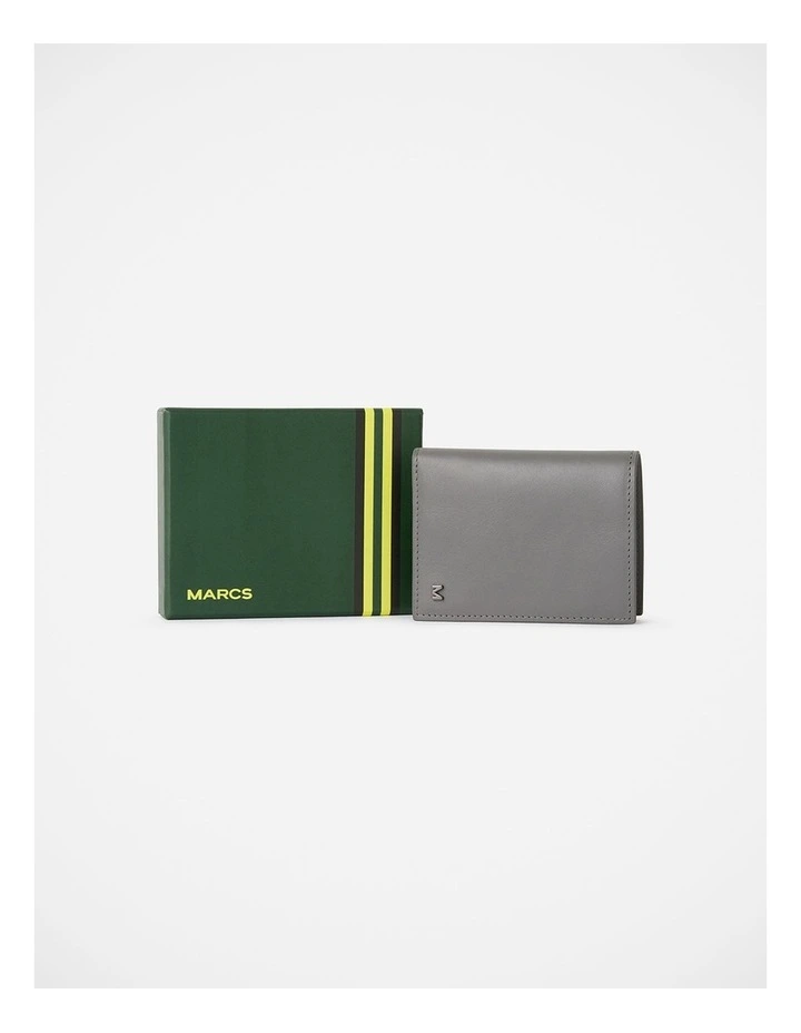 Hayden Leather Bi-Fold Wallet in Smoke image 1