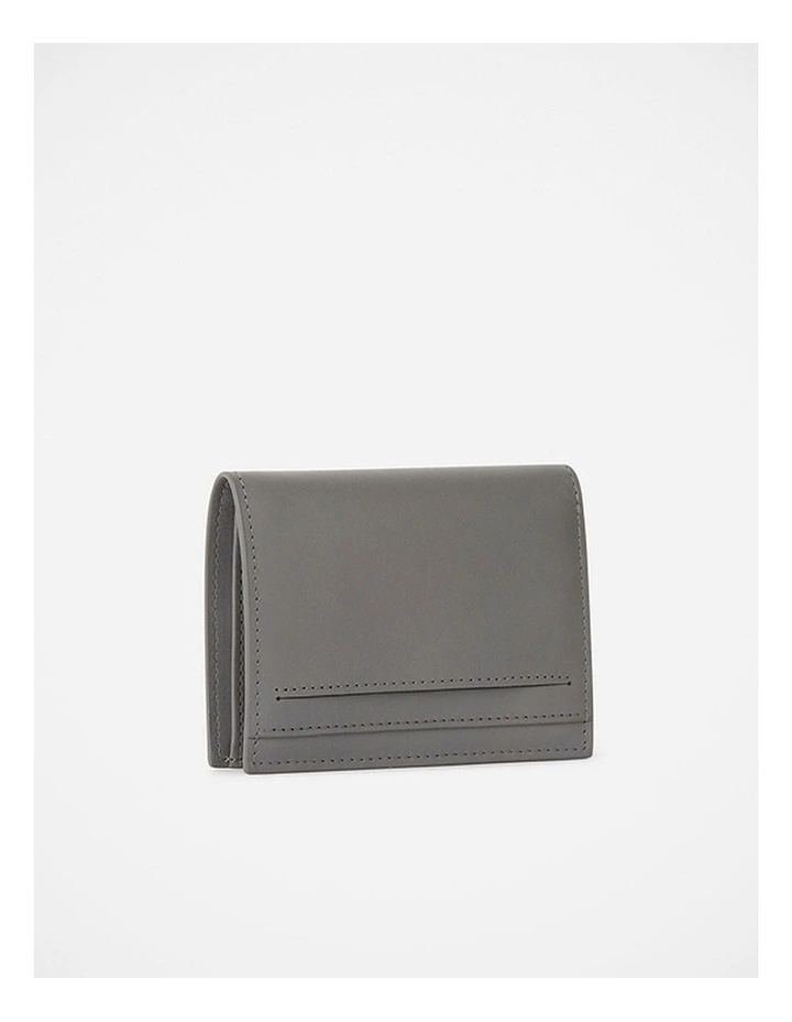 Hayden Leather Bi-Fold Wallet in Smoke image 2