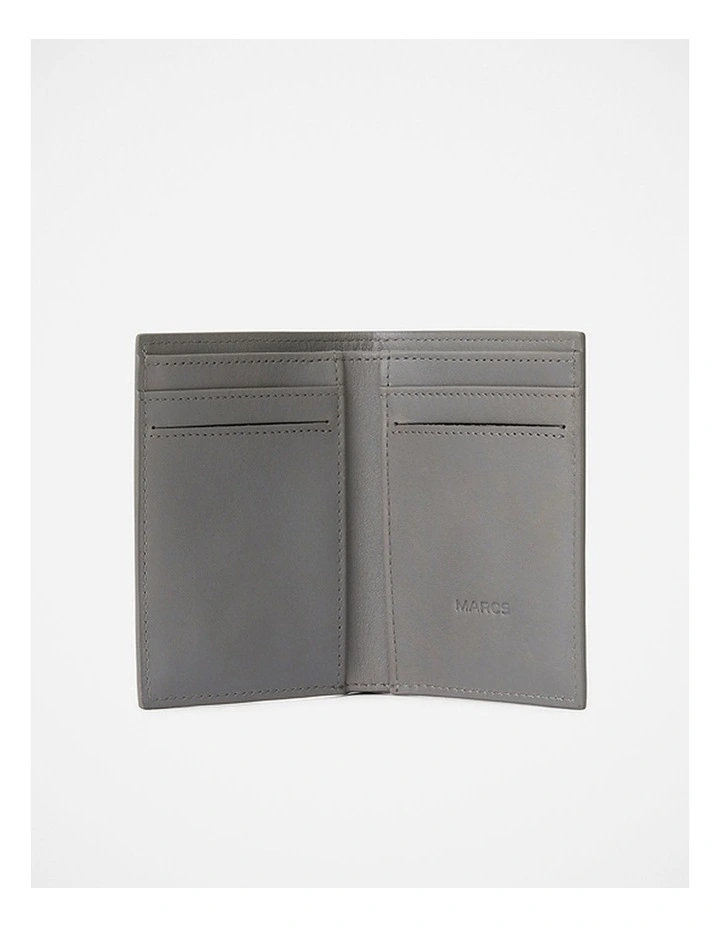 Hayden Leather Bi-Fold Wallet in Smoke image 3