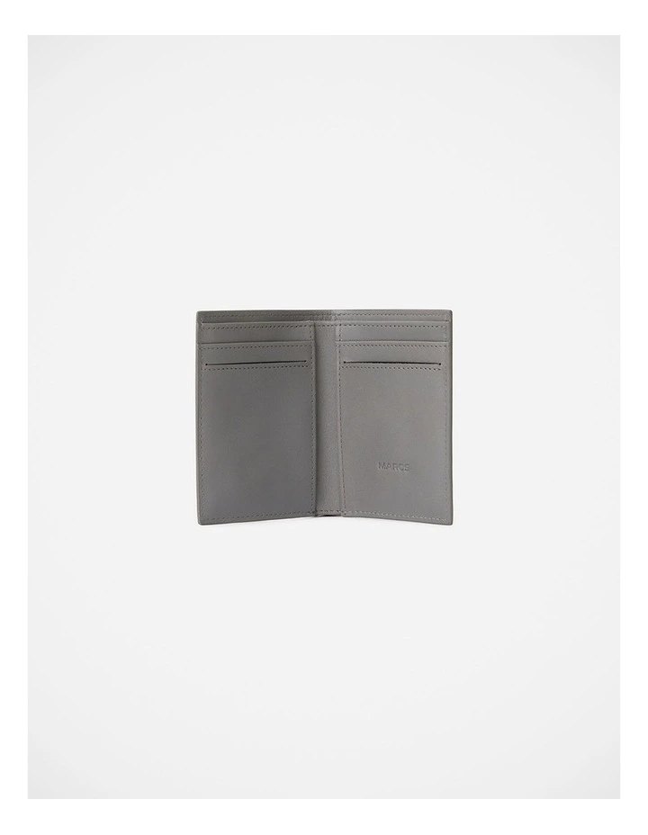 Hayden Leather Bi-Fold Wallet in Smoke image 3
