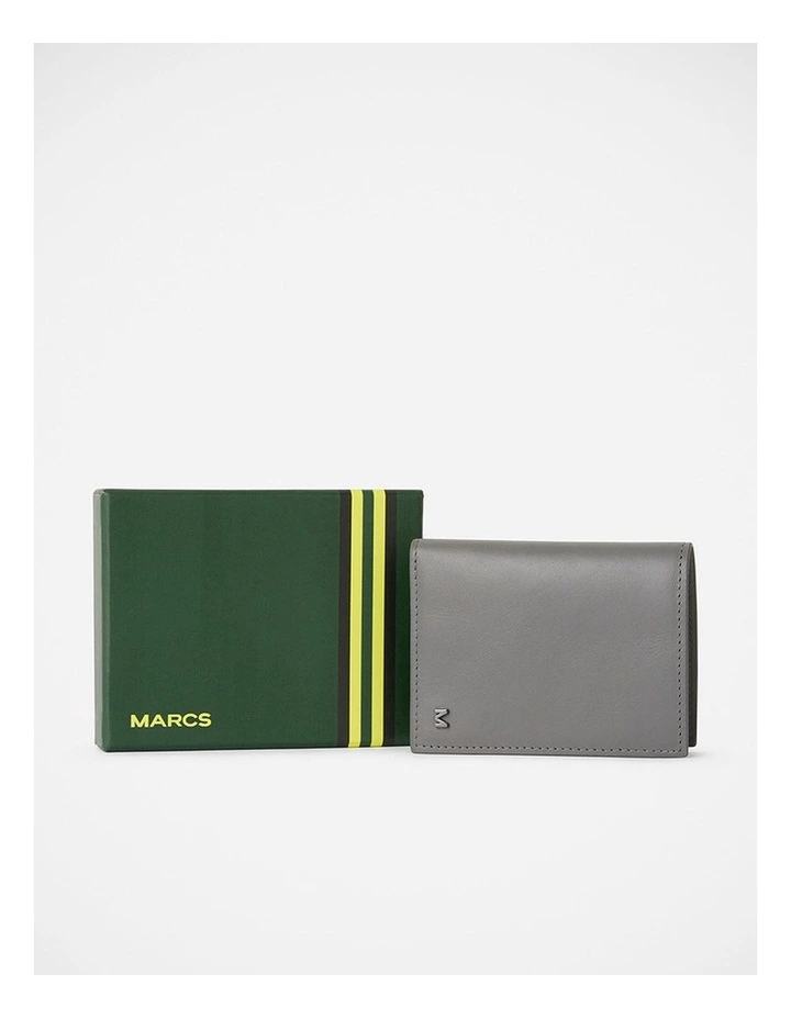 Hayden Leather Bi-Fold Wallet in Smoke image 4