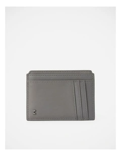Hayden Leather Cardholder in Smoke