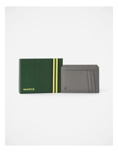 Hayden Leather Cardholder in Smoke