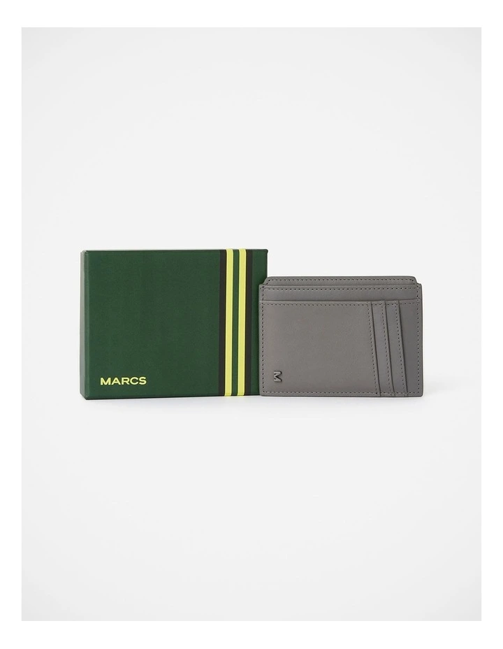 Hayden Leather Cardholder in Smoke image 1