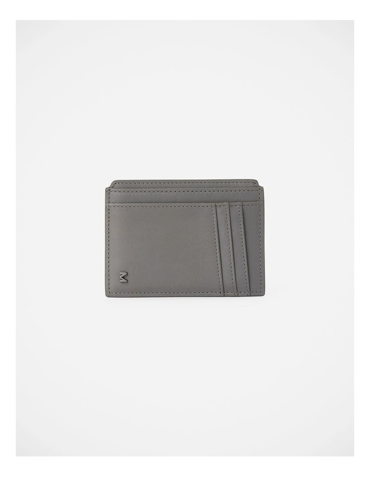 Hayden Leather Cardholder in Smoke image 2