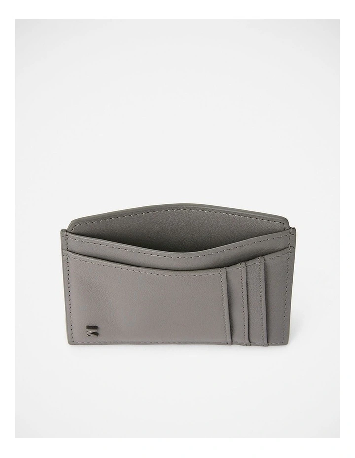 Hayden Leather Cardholder in Smoke image 3
