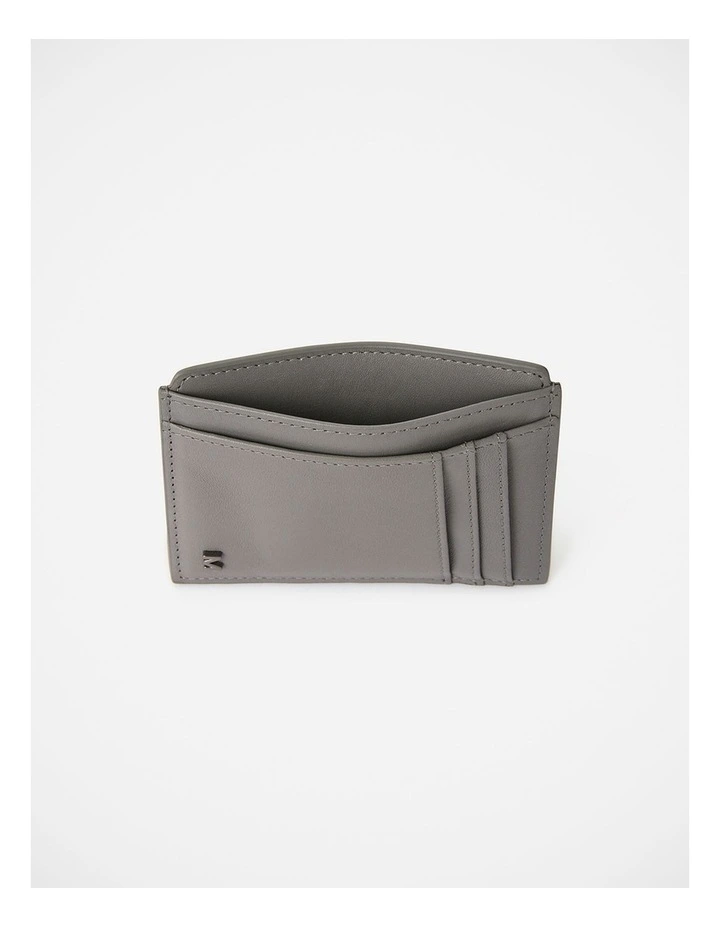 Hayden Leather Cardholder in Smoke image 3