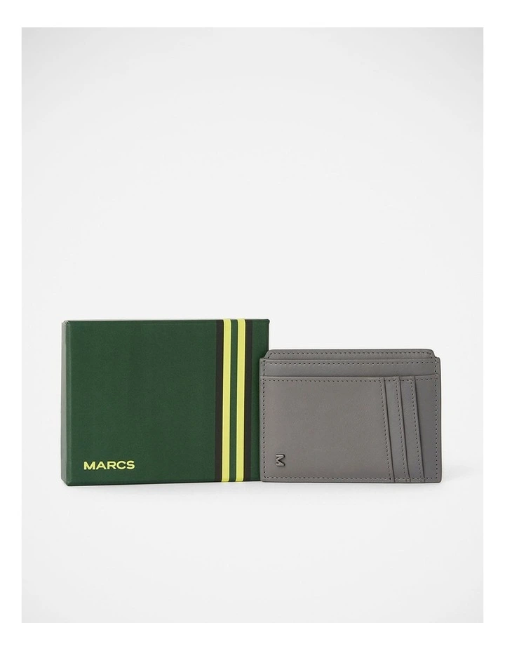 Hayden Leather Cardholder in Smoke image 4