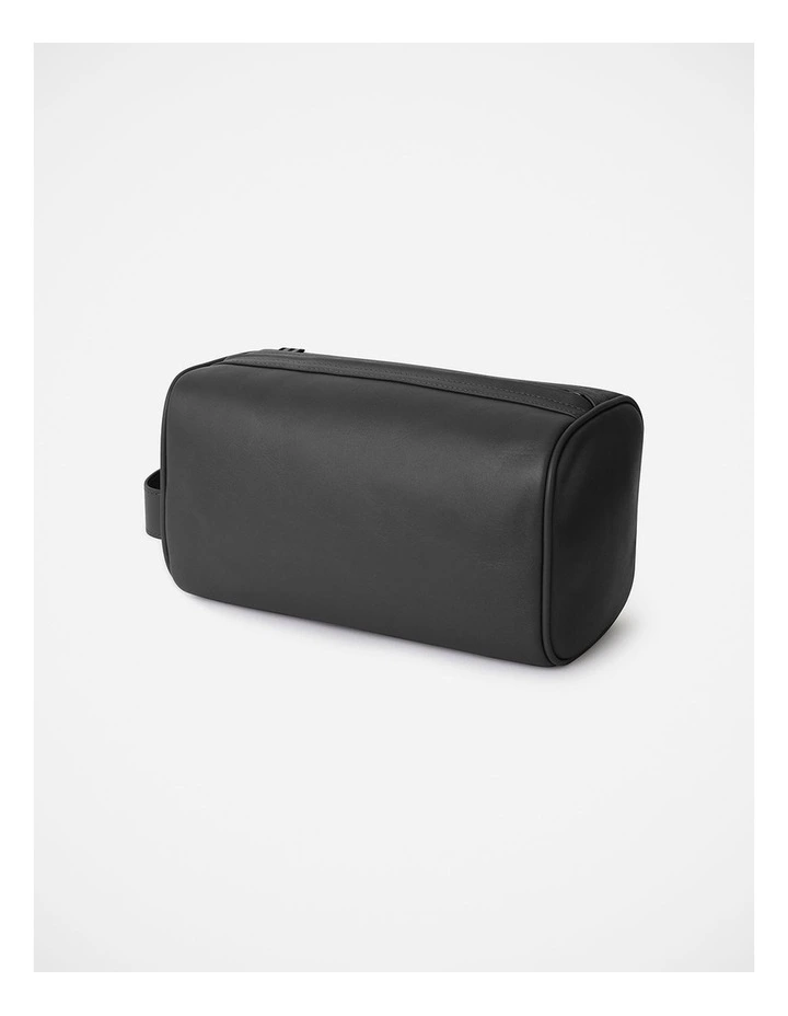 Hayden Leather Washbag in Black image 4