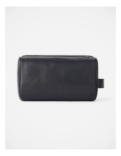 Hayden Leather Washbag in Ink