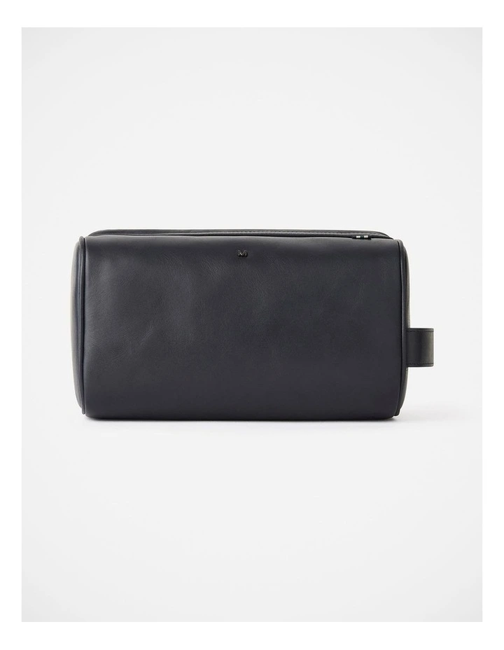 Hayden Leather Washbag in Ink image 1