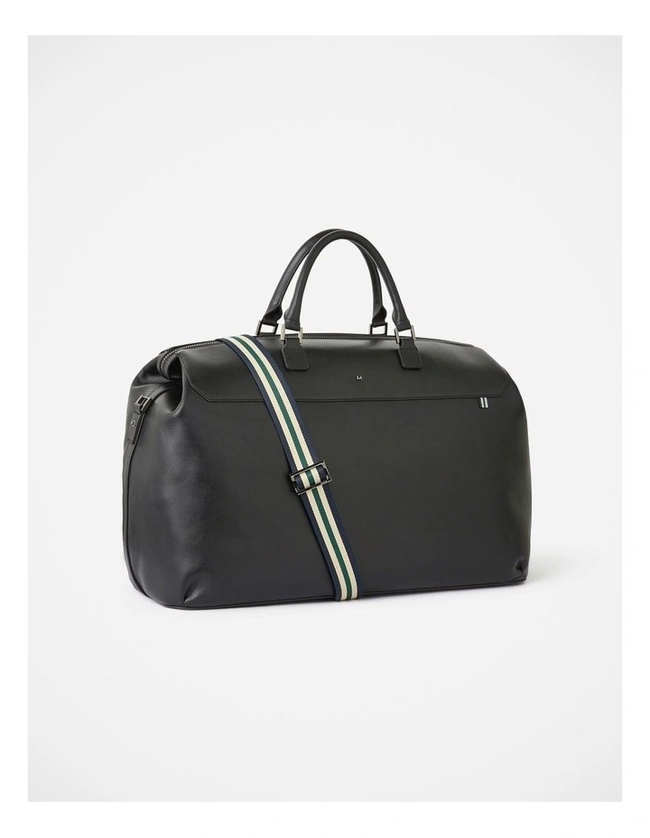 Bellamy Leather Holdall in Black image 1