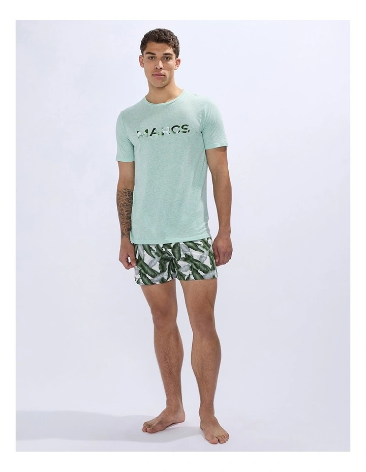 Hot Tropics! Pj Short Set in Green Multi image 4