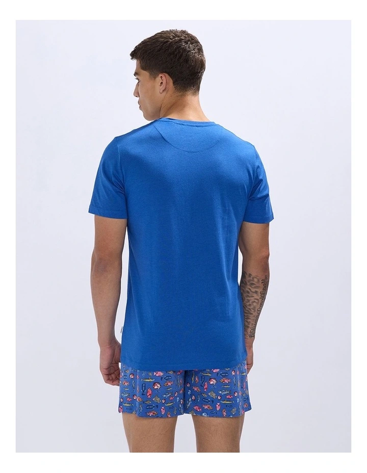 Sea La Vie Pj Short Set in Blue Multi image 3