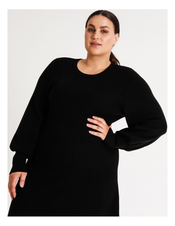Tokito A-Line Knit Mini Dress Black | MYER