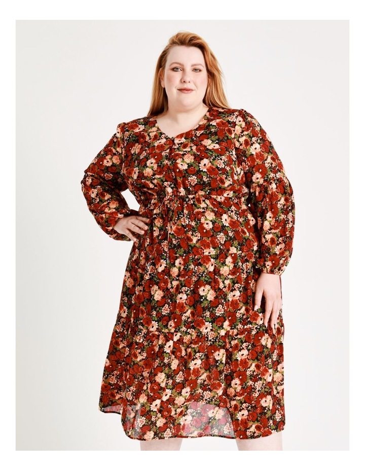 Adjustable Tie Waist Midi Dress in