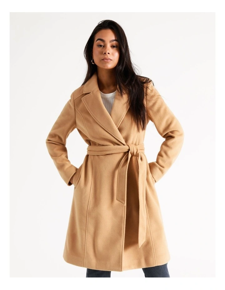 Tie waist wrap coat clearance