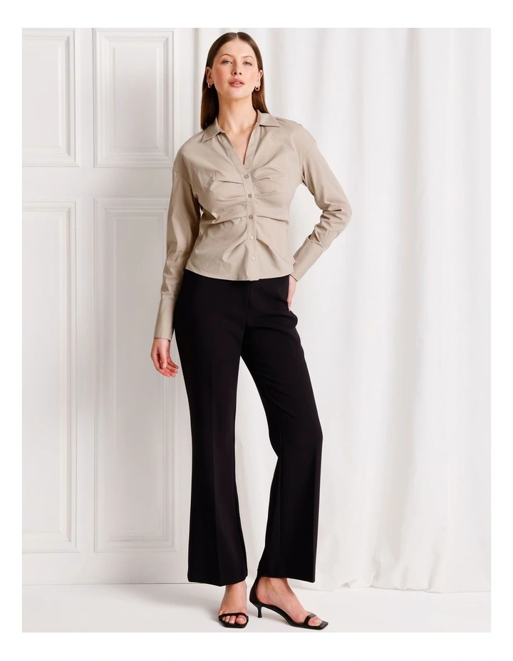 Poplin Shirt in Taupe image 2