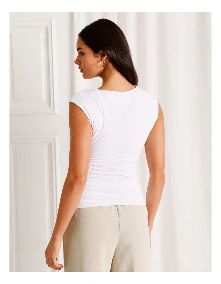 Jersey Drape Tank in White image 6