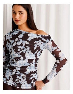 Long Sleeve Mesh Top in Assorted