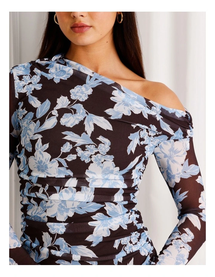 Long Sleeve Mesh Top in Assorted image 3