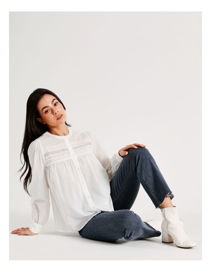 Lace Detail Cotton Shirt in