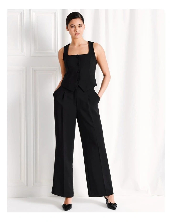 Women's Black, Pleated Front, Dress Pants