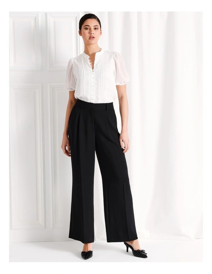 Mittoshop Inverted Pleat Detail Wide Leg Pants