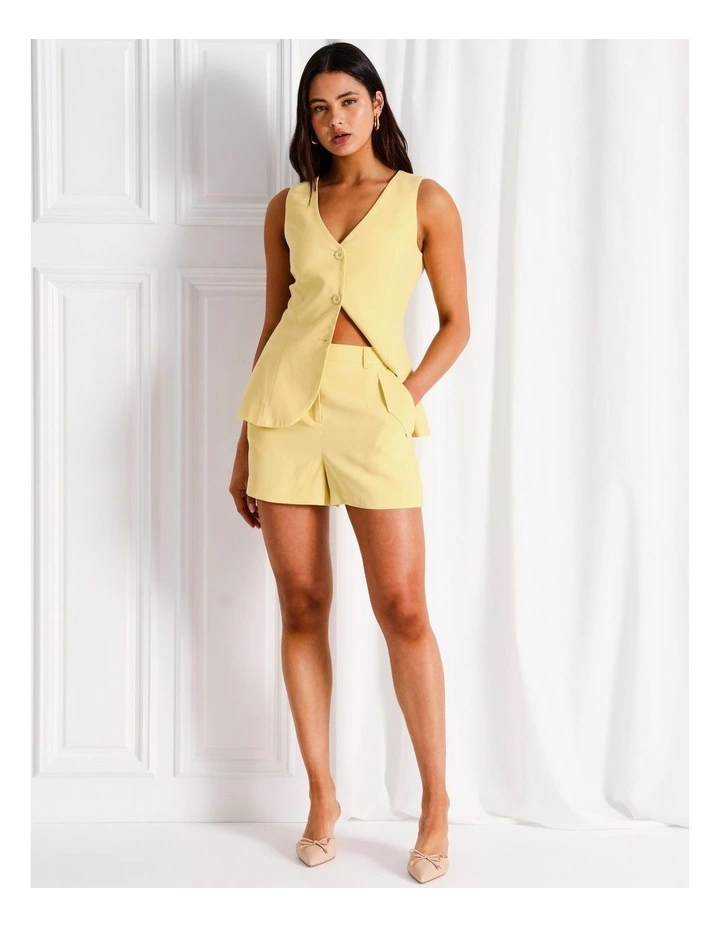 Tailored Short in Light Yellow image 1