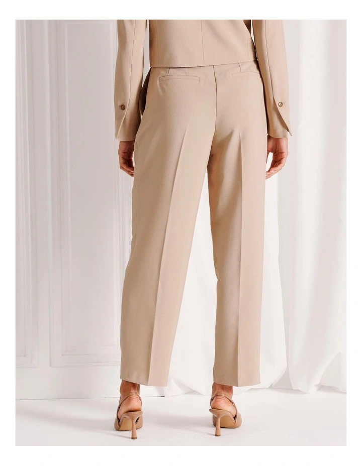 Pleat Front Tapered Pant in Stone image 6