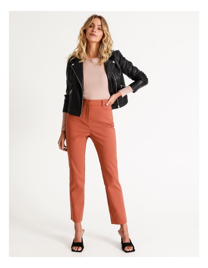 Helena High Rise Full Length Cotton Sateen Pants Copper