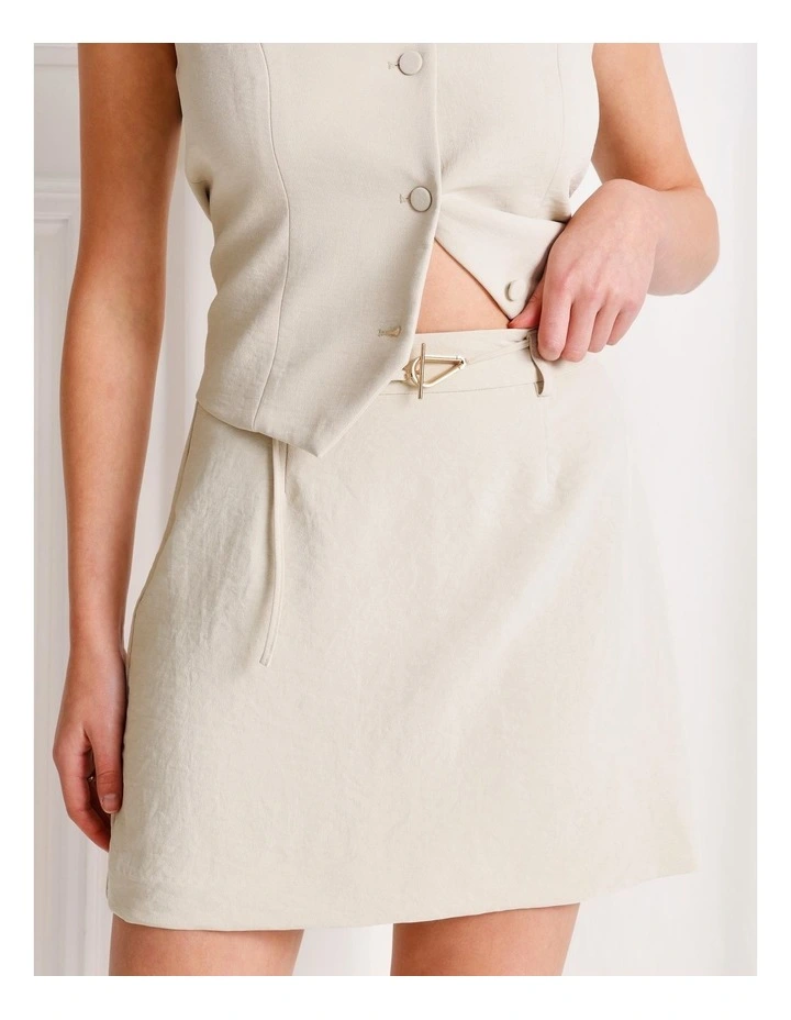 Mini Skirt in Stone image 2