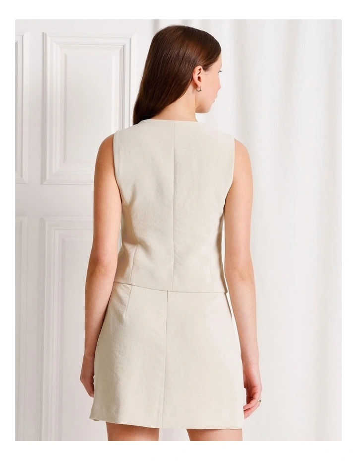 Mini Skirt in Stone image 6