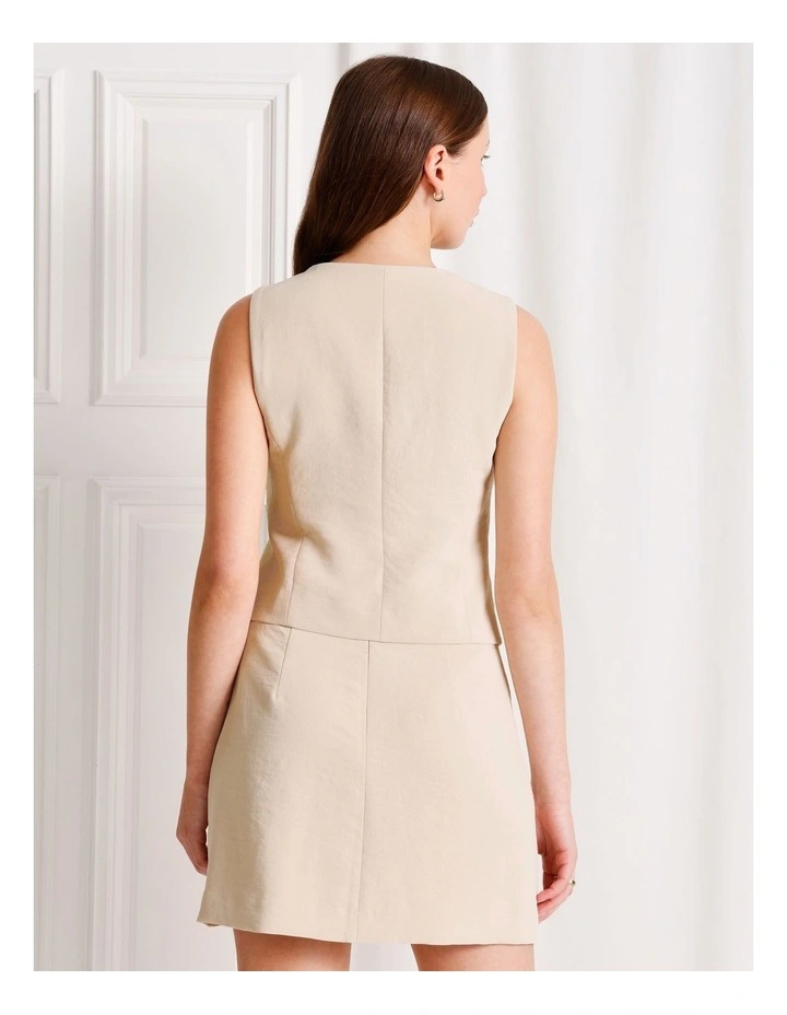 Mini Skirt in Stone image 6