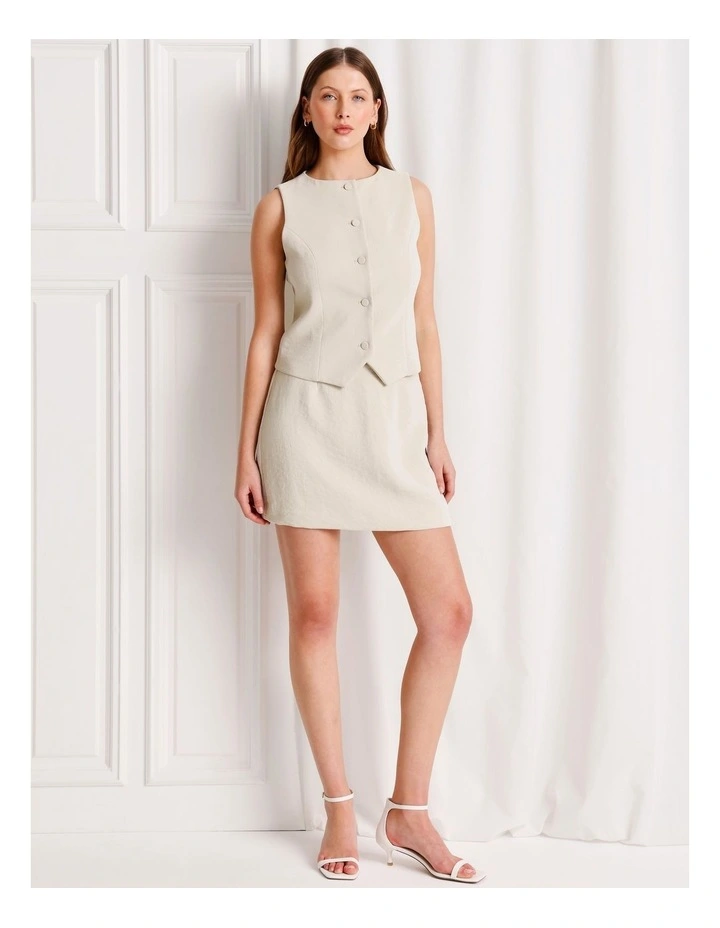 Mini Skirt in Stone image 7