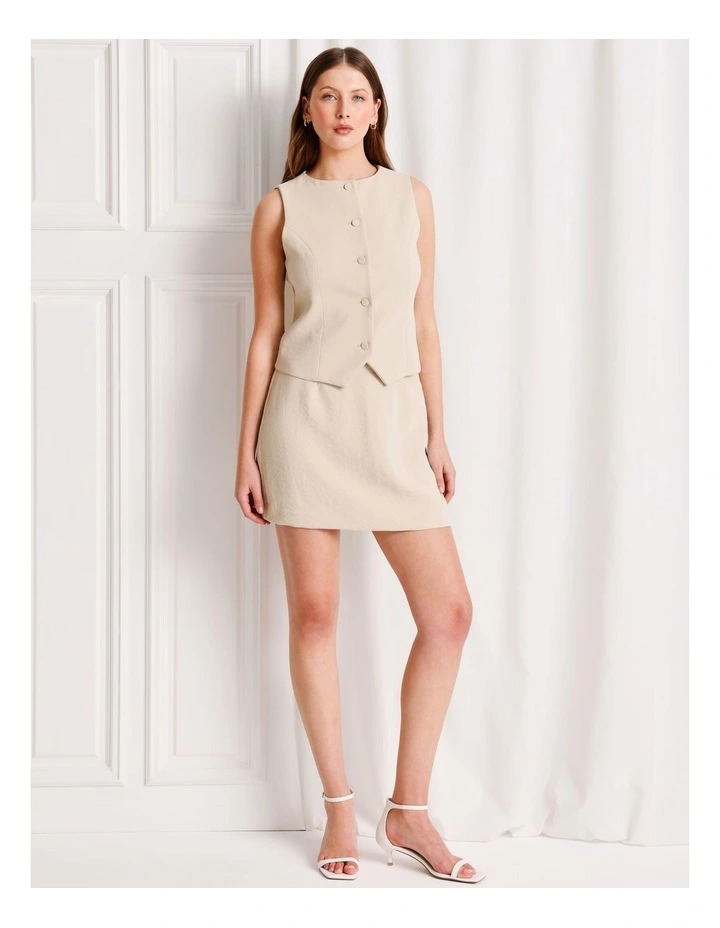 Mini Skirt in Stone image 7