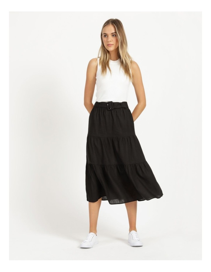 h&m short linen blend skirt