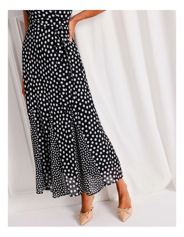 Ruffle Maxi Dress in Navy image 2