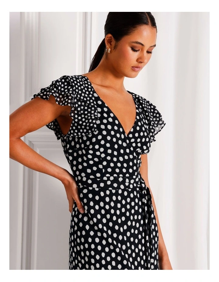 Ruffle Maxi Dress in Navy image 3