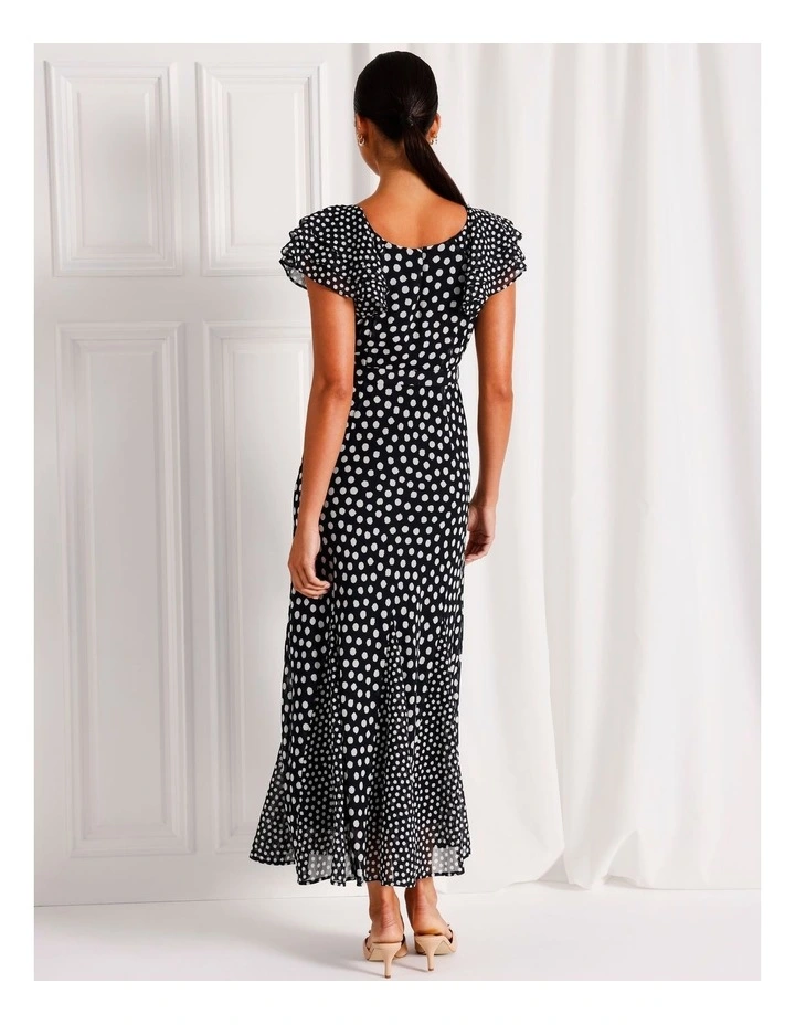 Ruffle Maxi Dress in Navy image 6