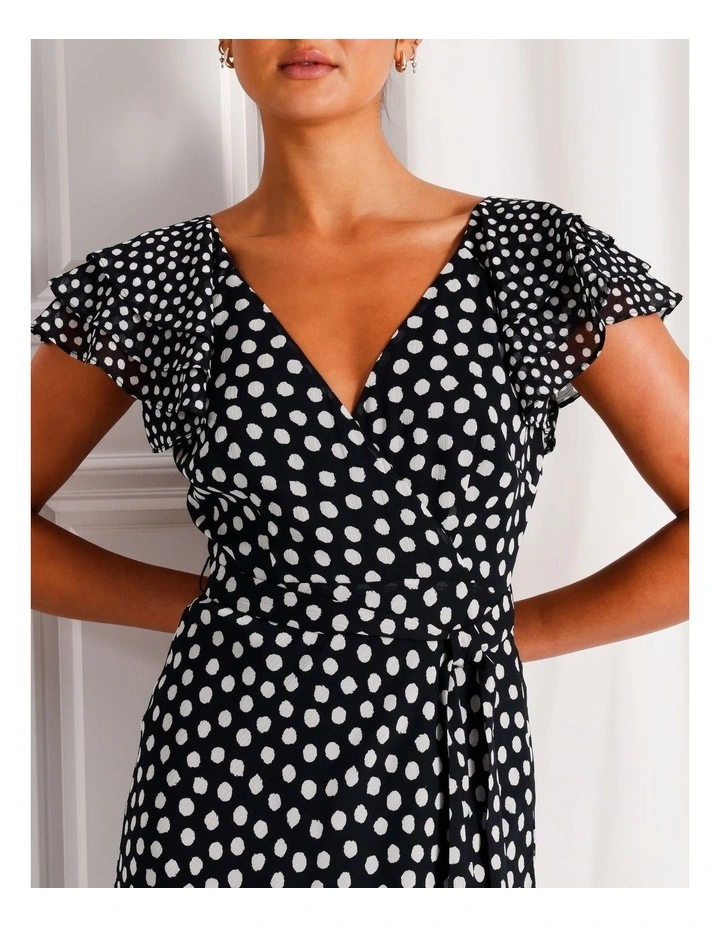 Ruffle Maxi Dress in Navy image 7