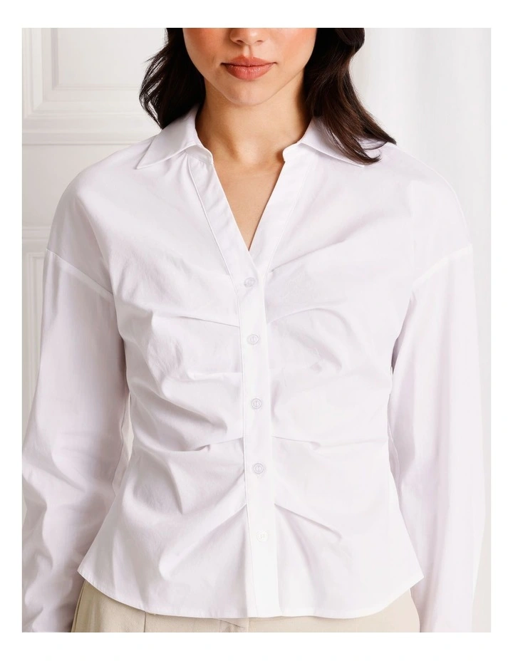 Poplin Shirt in White image 3