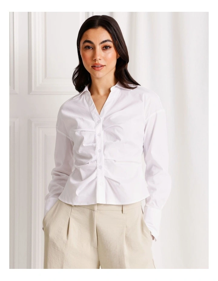 Poplin Shirt in White image 5
