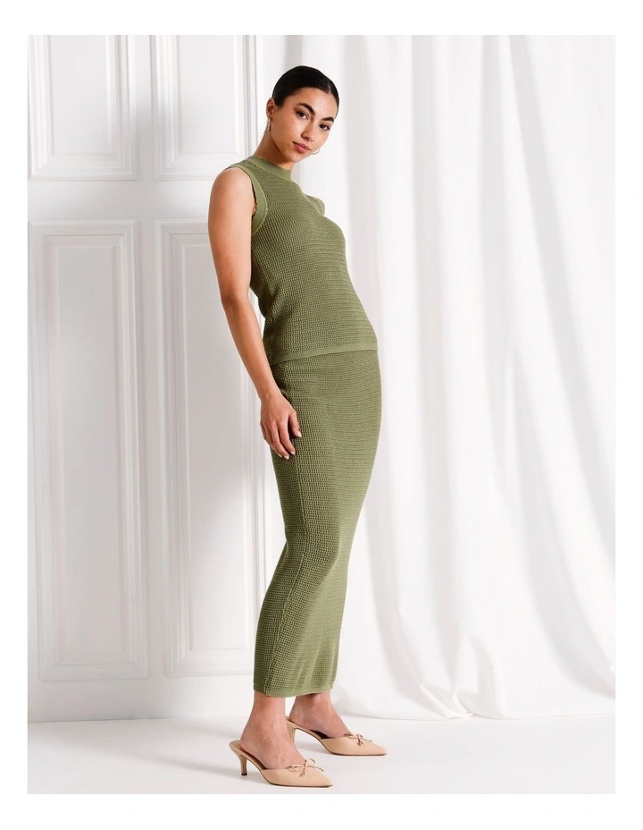 トップス Frill No Sleeve Knit Tokito Organic Cotton Frill Sleeve Knit Top in Khaki | MYER